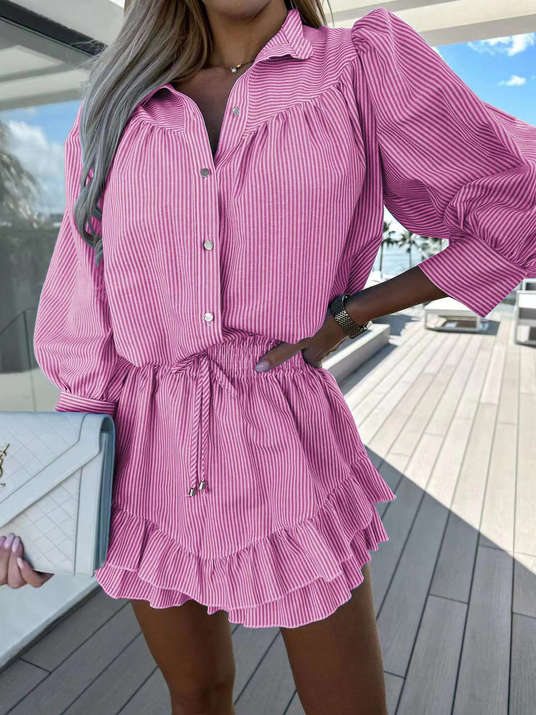 Co-Ord Set | Minikjol | Ruffle | Kjol och blus Set | Sommarkläder för Kvinnor-Eva Jonsson