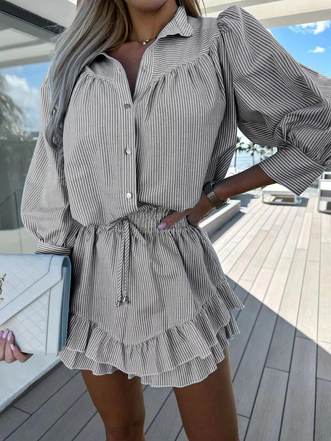 Co-Ord Set | Minikjol | Ruffle | Kjol och blus Set | Sommarkläder för Kvinnor-Eva Jonsson