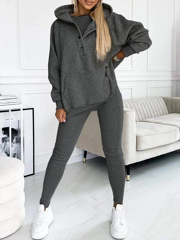 Co-Ord Set - Oversized Hoodie - Träningsoverall - Hoodie och Leggings Set - Damkläder-Eva Jonsson