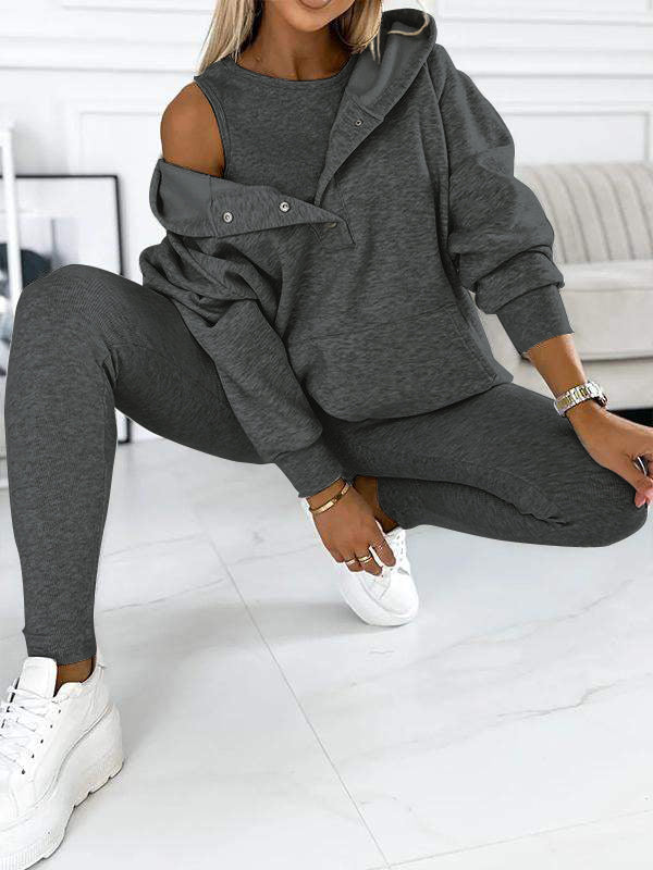 Co-Ord Set - Oversized Hoodie - Träningsoverall - Hoodie och Leggings Set - Damkläder-Eva Jonsson