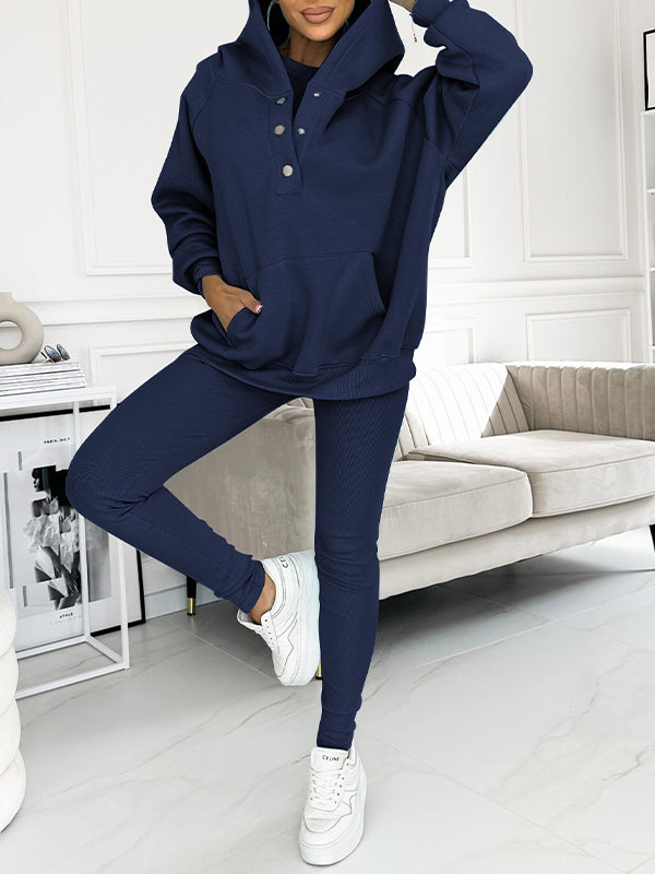 Co-Ord Set - Oversized Hoodie - Träningsoverall - Hoodie och Leggings Set - Damkläder-Eva Jonsson