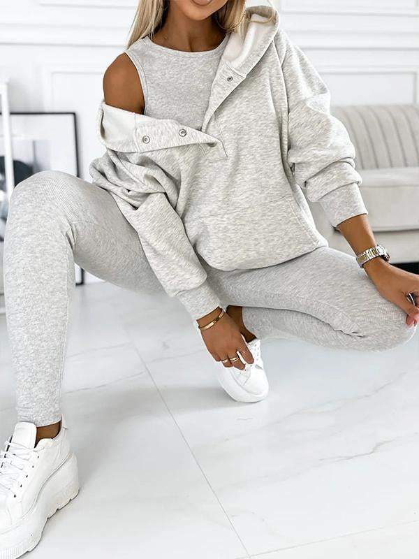 Co-Ord Set - Oversized Hoodie - Träningsoverall - Hoodie och Leggings Set - Damkläder-Eva Jonsson