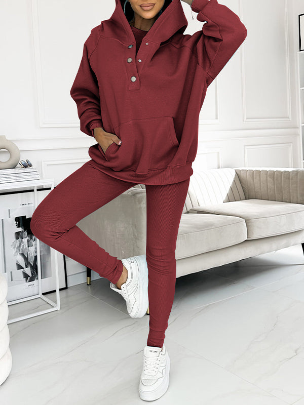 Co-Ord Set - Oversized Hoodie - Träningsoverall - Hoodie och Leggings Set - Damkläder-Eva Jonsson