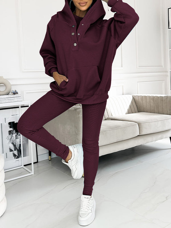 Co-Ord Set - Oversized Hoodie - Träningsoverall - Hoodie och Leggings Set - Damkläder-Eva Jonsson