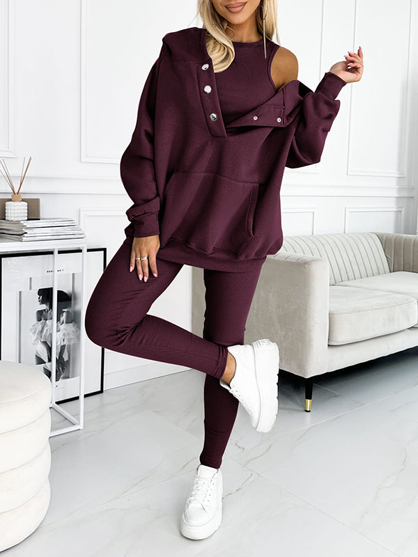Co-Ord Set - Oversized Hoodie - Träningsoverall - Hoodie och Leggings Set - Damkläder-Eva Jonsson