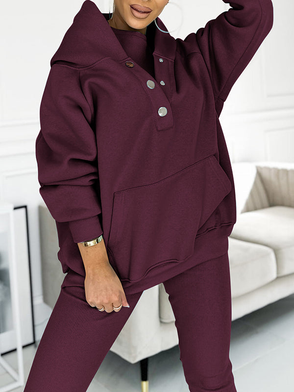 Co-Ord Set - Oversized Hoodie - Träningsoverall - Hoodie och Leggings Set - Damkläder-Eva Jonsson