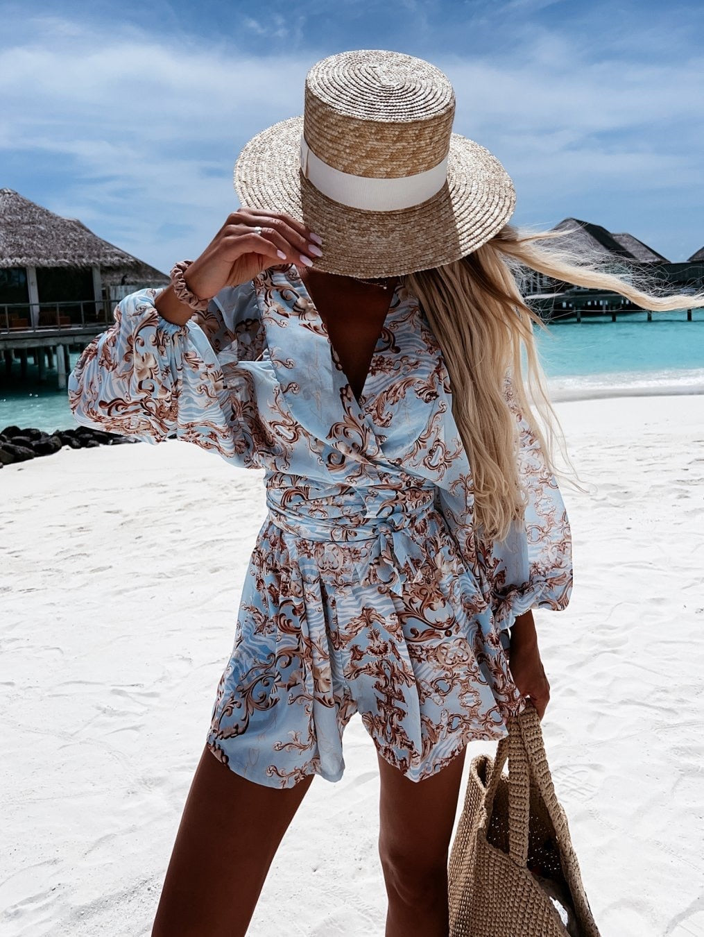Co-Ord Set - Tvådelat sommarset med shorts och blus för kvinnor-Eva Jonsson