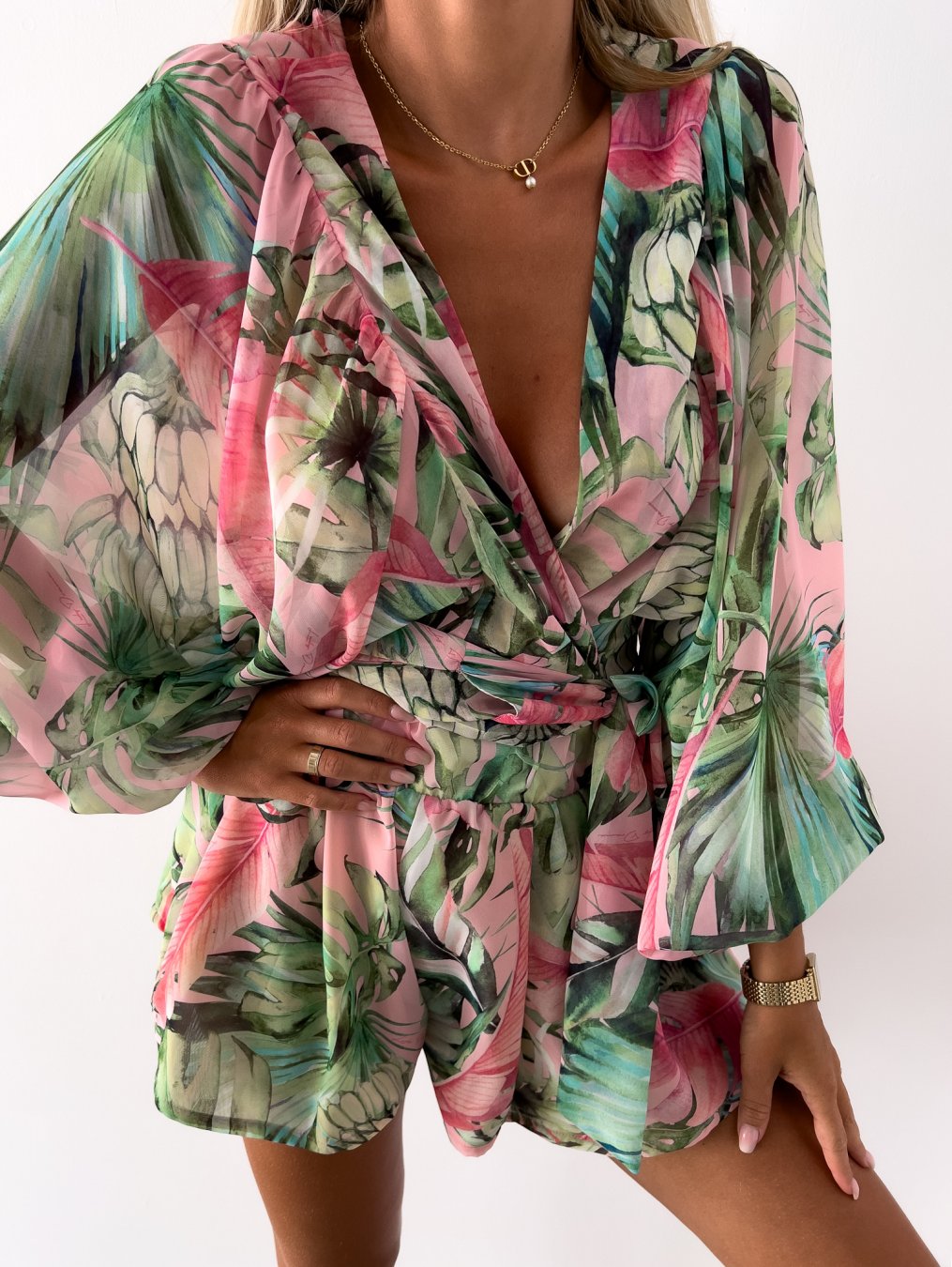 Co-Ord Set - Tvådelat sommarset med shorts och blus för kvinnor-Eva Jonsson