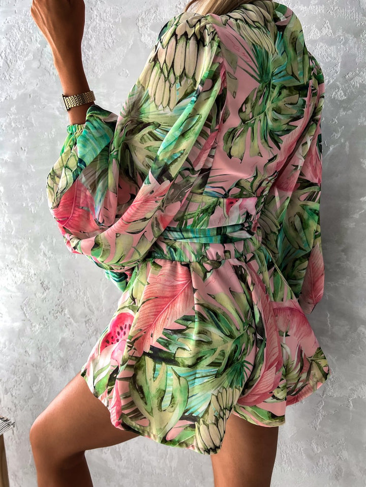 Co-Ord Set - Tvådelat sommarset med shorts och blus för kvinnor-Eva Jonsson