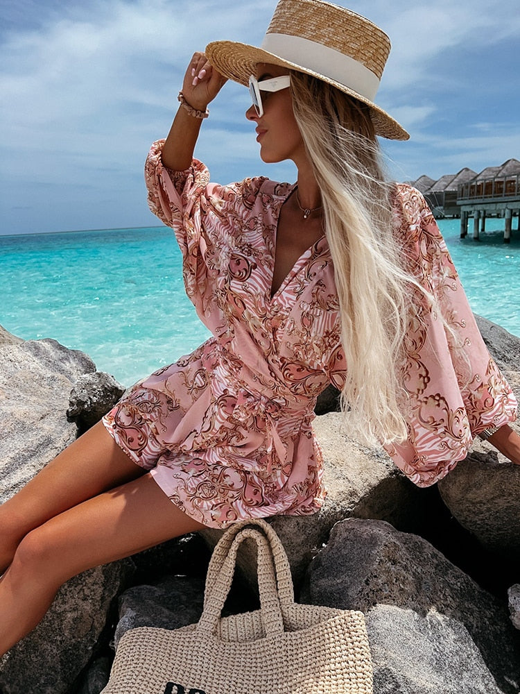 Co-Ord Set - Tvådelat sommarset med shorts och blus för kvinnor-Eva Jonsson