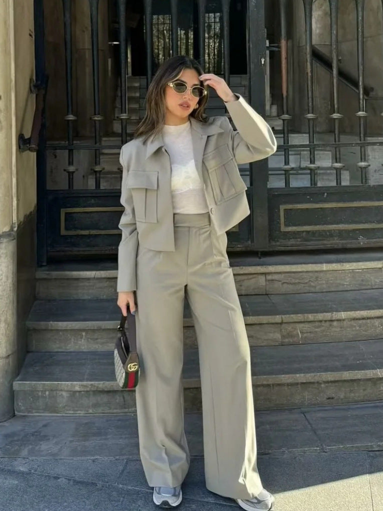 Co-Ord Set - Vida ben - Hög midja - Set med kavaj och byxor - Damkläder-Eva Jonsson