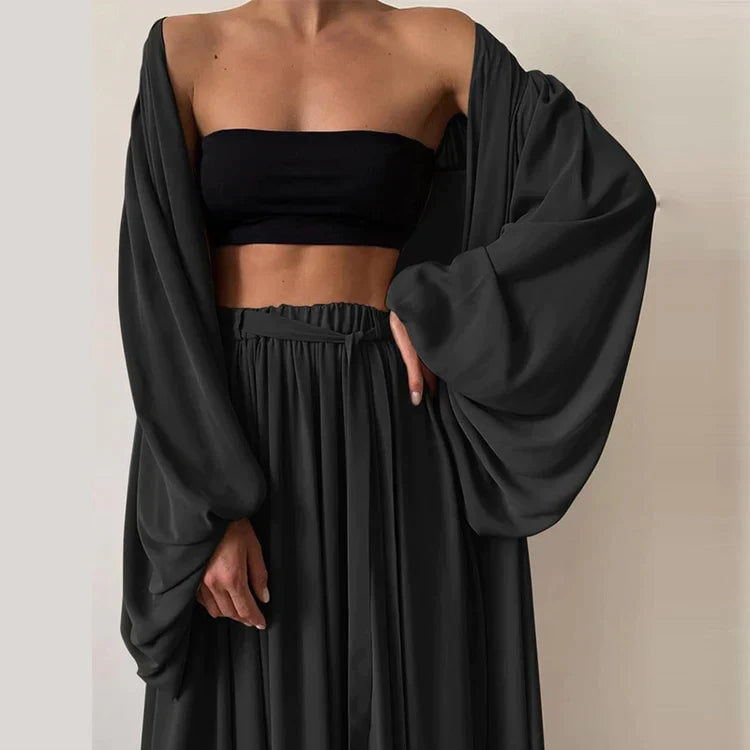 Co-Ord-set – Flödande – Byxor med vida ben och topp – Sommarkläder för damer-Eva Jonsson