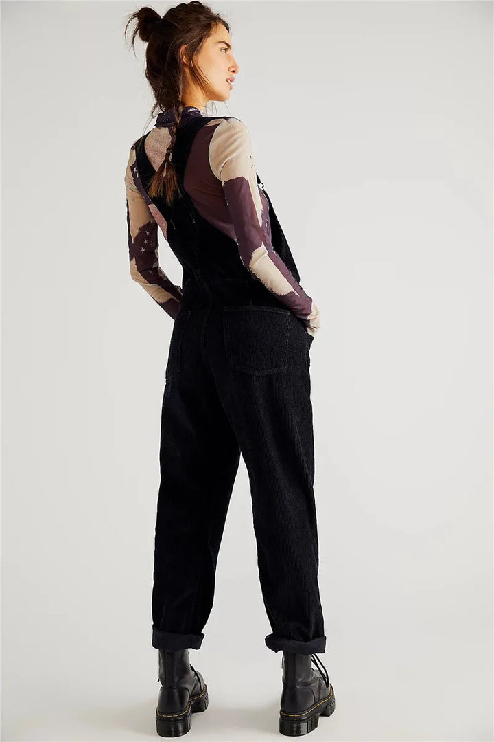 Corduroy Dungarees | Ärmlös | Jumpsuit | Cord Overalls | Damkläder-Eva Jonsson