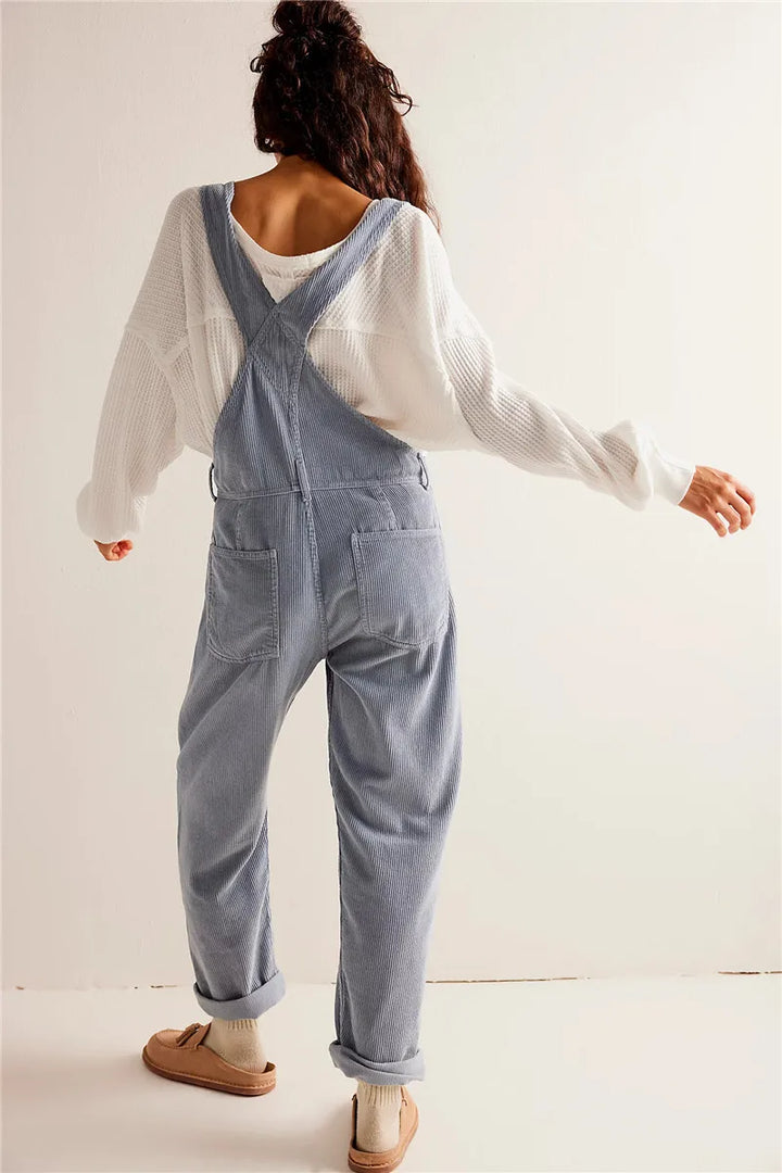 Corduroy Dungarees | Ärmlös | Jumpsuit | Cord Overalls | Damkläder-Eva Jonsson