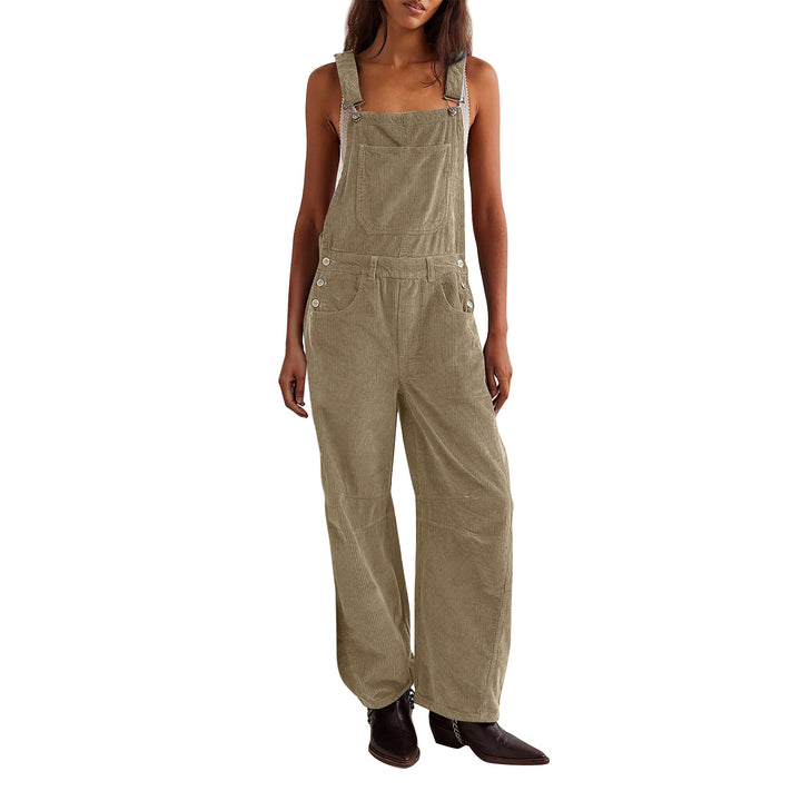 Corduroy Dungarees | Ärmlös | Jumpsuit | Cord Overalls | Damkläder-Eva Jonsson