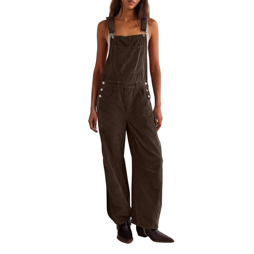 Corduroy Dungarees | Ärmlös | Jumpsuit | Cord Overalls | Damkläder-Eva Jonsson