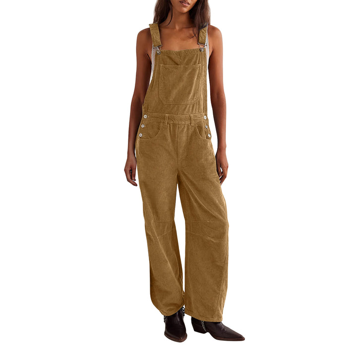 Corduroy Dungarees | Ärmlös | Jumpsuit | Cord Overalls | Damkläder-Eva Jonsson