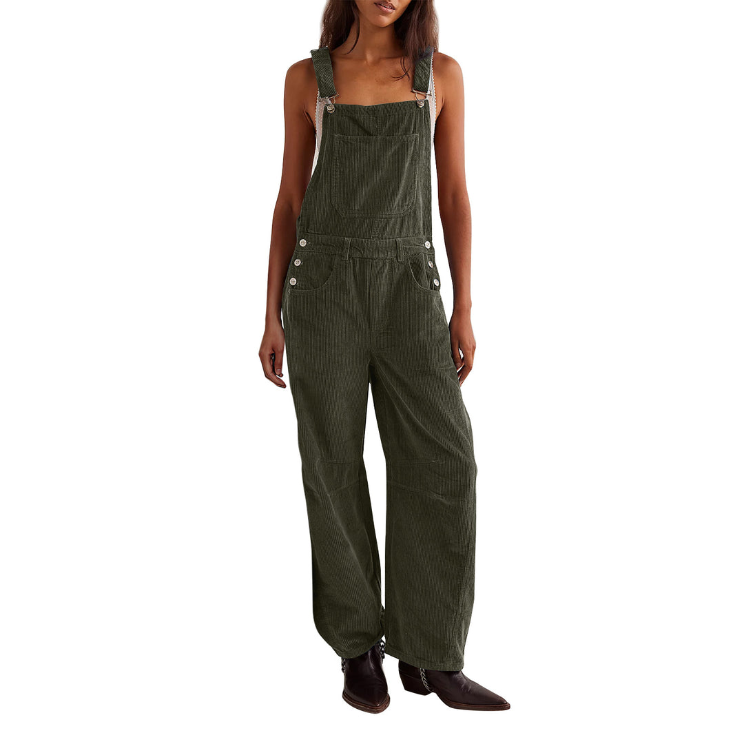 Corduroy Dungarees | Ärmlös | Jumpsuit | Cord Overalls | Damkläder-Eva Jonsson