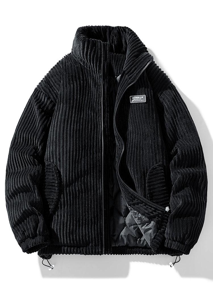 Corduroy Jacka | Varm | Quiltat foder | Vadderad Jacka | Vinterjacka för män-Eva Jonsson
