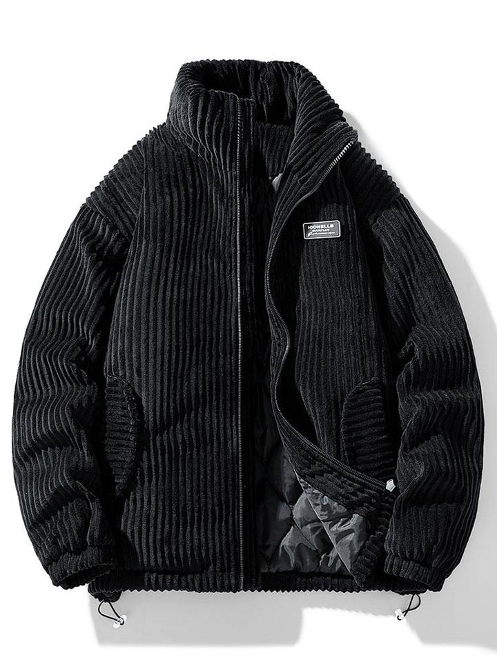 Corduroy Jacka | Varm | Quiltat foder | Vadderad Jacka | Vinterjacka för män-Eva Jonsson