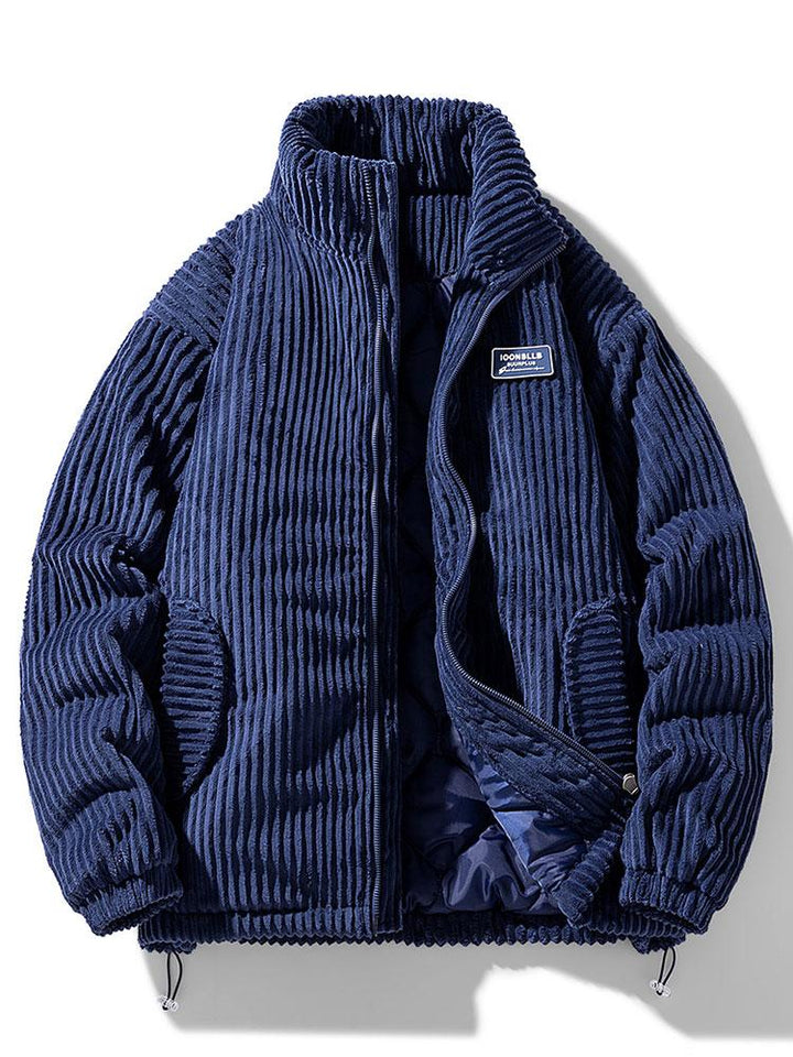 Corduroy Jacka | Varm | Quiltat foder | Vadderad Jacka | Vinterjacka för män-Eva Jonsson