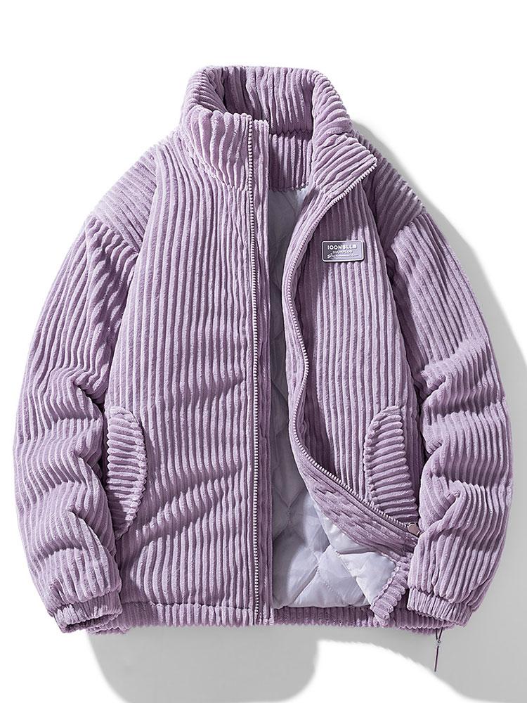 Corduroy Jacka | Varm | Quiltat foder | Vadderad Jacka | Vinterjacka för män-Eva Jonsson