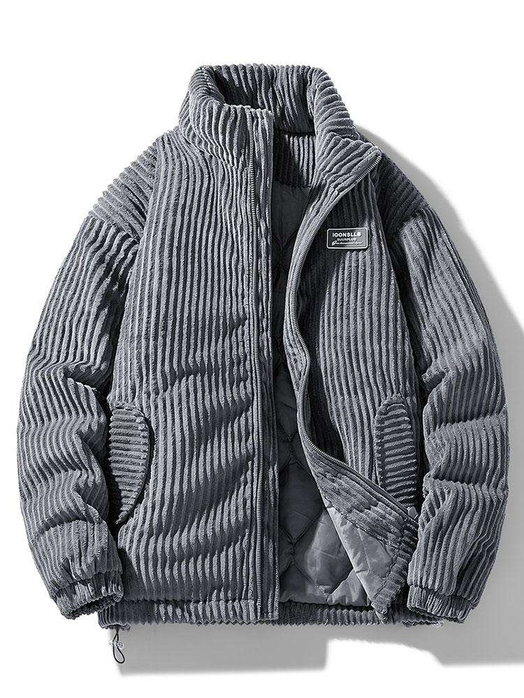 Corduroy Jacka | Varm | Quiltat foder | Vadderad Jacka | Vinterjacka för män-Eva Jonsson