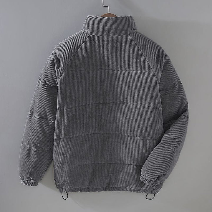 Corduroy Jacka - Varm - Zip-Up - Pufferjacka - Vinterjacka för Herrar-Eva Jonsson