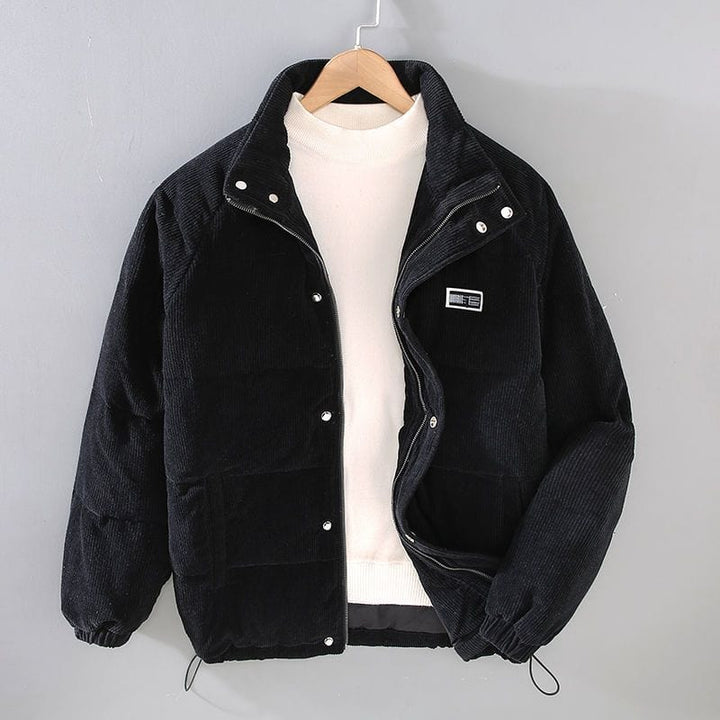 Corduroy Jacka - Varm - Zip-Up - Pufferjacka - Vinterjacka för Herrar-Eva Jonsson