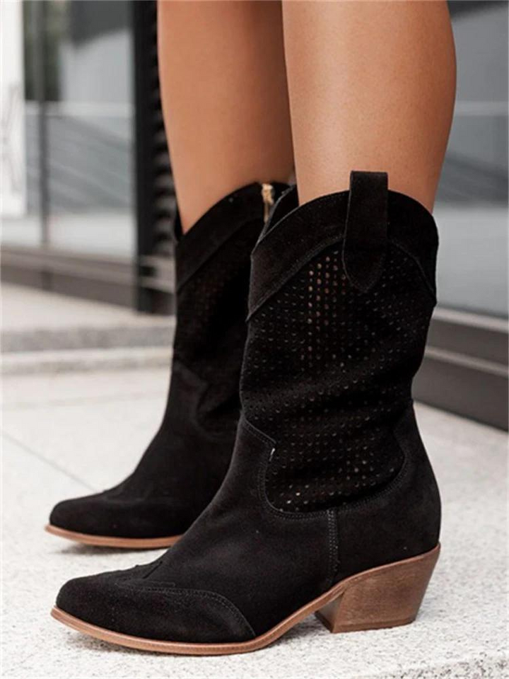 Cowboystövlar | Mid Calf | Block Heel | Cowgirl Boots | Damstövlar-Eva Jonsson
