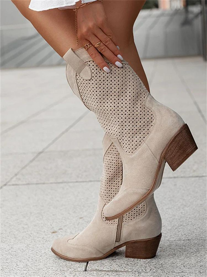 Cowboystövlar | Mid Calf | Block Heel | Cowgirl Boots | Damstövlar-Eva Jonsson