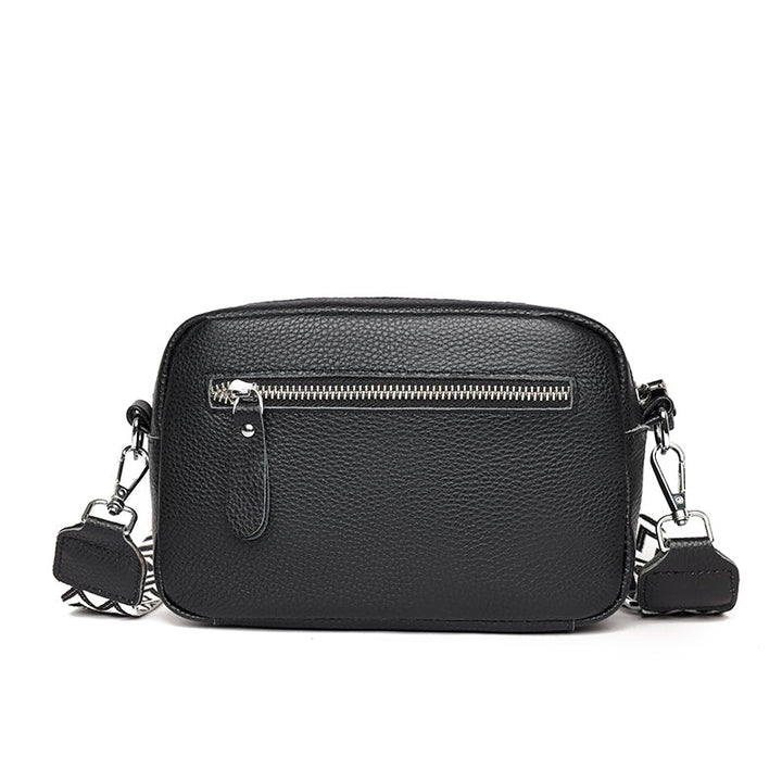Crossbody Bag - Liten axelremsväska med bred rem och dragkedja för kvinnor-Eva Jonsson
