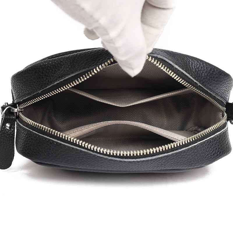 Crossbody Bag - Liten axelremsväska med bred rem och dragkedja för kvinnor-Eva Jonsson