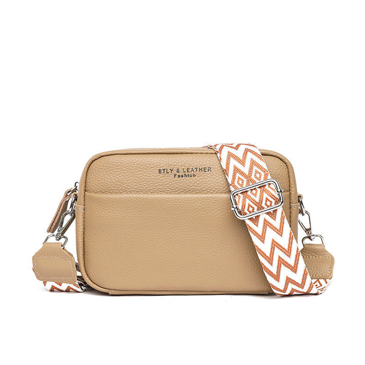 Crossbody Bag - Liten axelremsväska med bred rem och dragkedja för kvinnor-Eva Jonsson