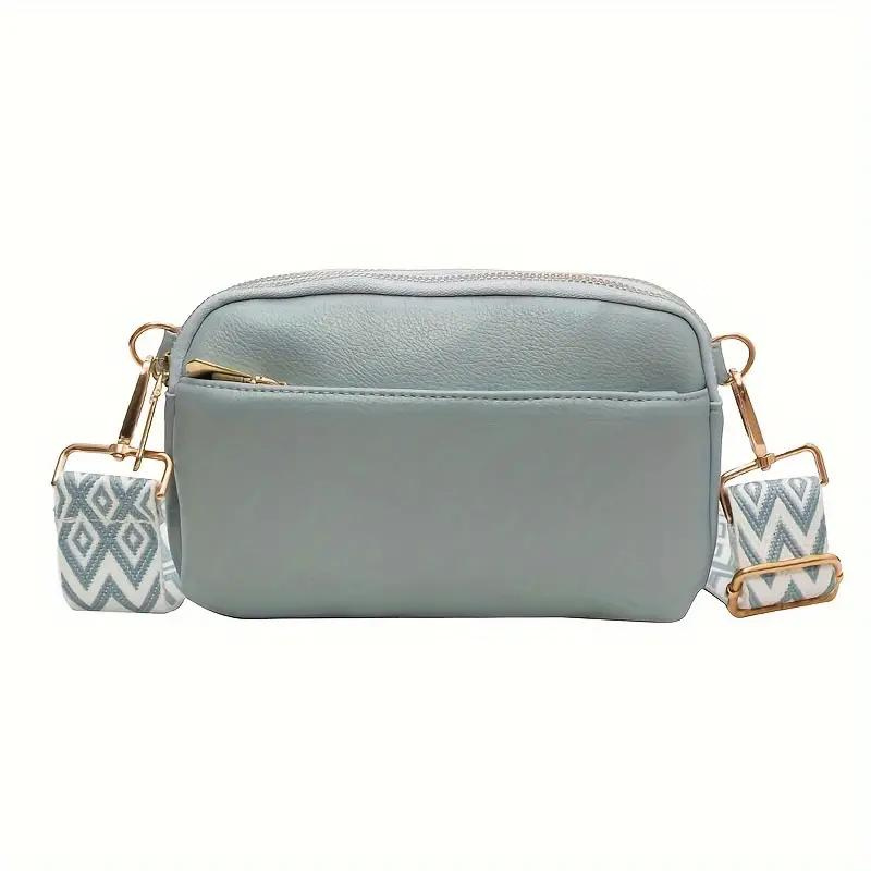 Crossbody-Väska, bred rem, PU-läder, rumpväska, miniväska-Eva Jonsson