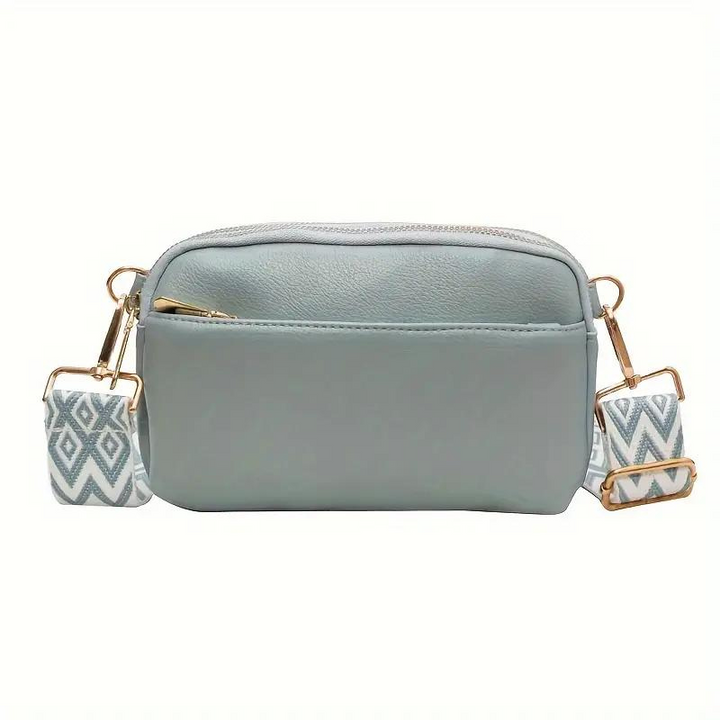 Crossbody-Väska, bred rem, PU-läder, rumpväska, miniväska-Eva Jonsson