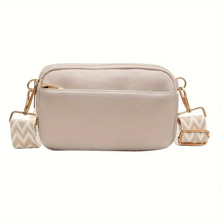 Crossbody-Väska, bred rem, PU-läder, rumpväska, miniväska-Eva Jonsson