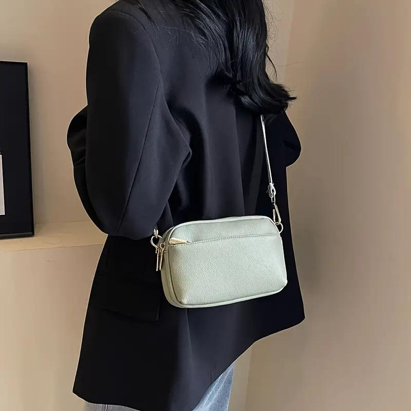 Crossbody-Väska, bred rem, PU-läder, rumpväska, miniväska-Eva Jonsson