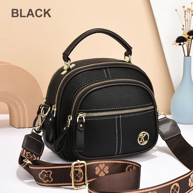 Crossbody-väska | Liten | Dragkedja | Läderväska | Axelremsväska-Eva Jonsson