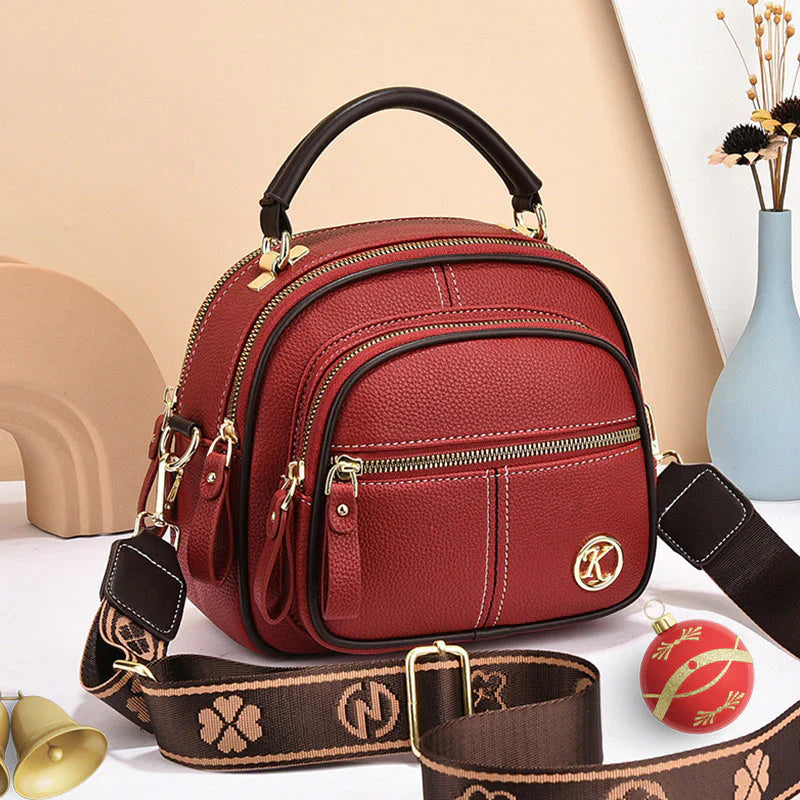 Crossbody-väska | Liten | Dragkedja | Läderväska | Axelremsväska-Eva Jonsson