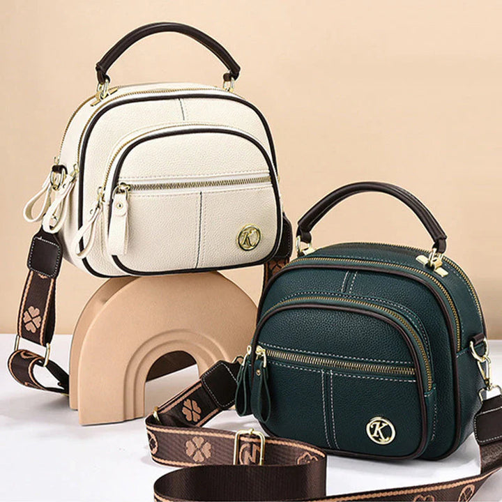 Crossbody-väska | Liten | Dragkedja | Läderväska | Axelremsväska-Eva Jonsson