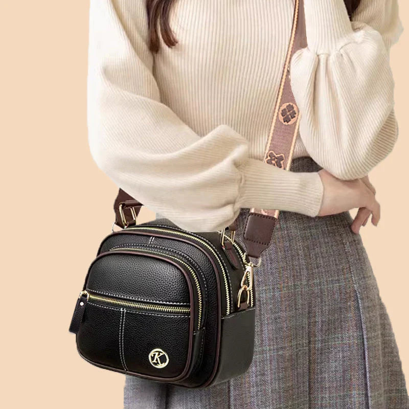 Crossbody-väska | Liten | Dragkedja | Läderväska | Axelremsväska-Eva Jonsson