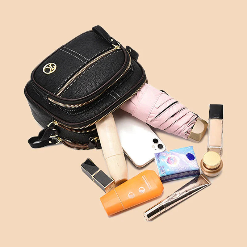 Crossbody-väska | Liten | Dragkedja | Läderväska | Axelremsväska-Eva Jonsson
