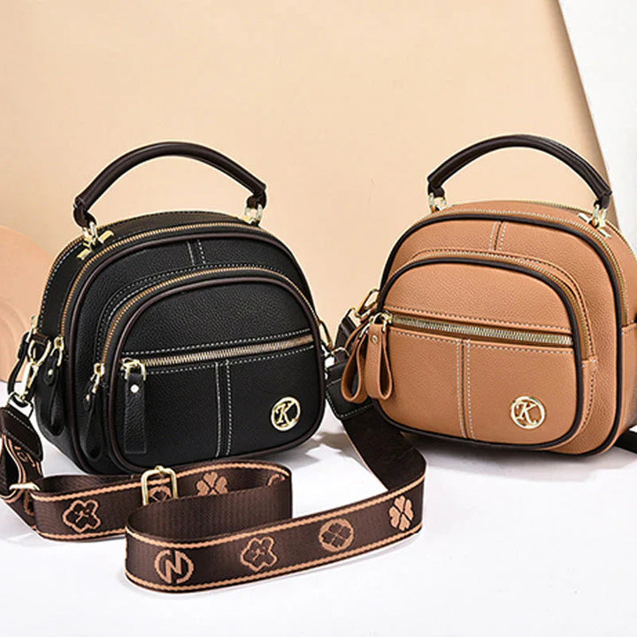 Crossbody-väska | Liten | Dragkedja | Läderväska | Axelremsväska-Eva Jonsson