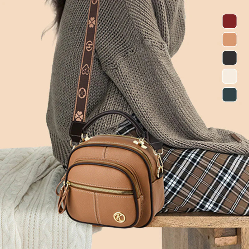 Crossbody-väska | Liten | Dragkedja | Läderväska | Axelremsväska-Eva Jonsson