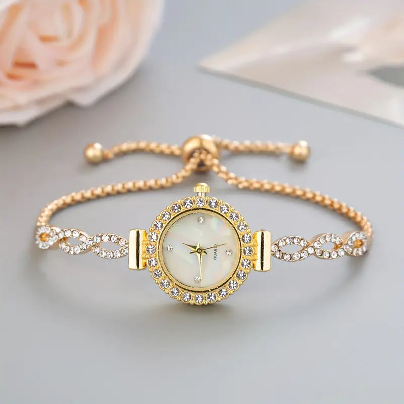 CrystalChrono klocka | Kvartsur med rhinestone för kvinnor-Eva Jonsson