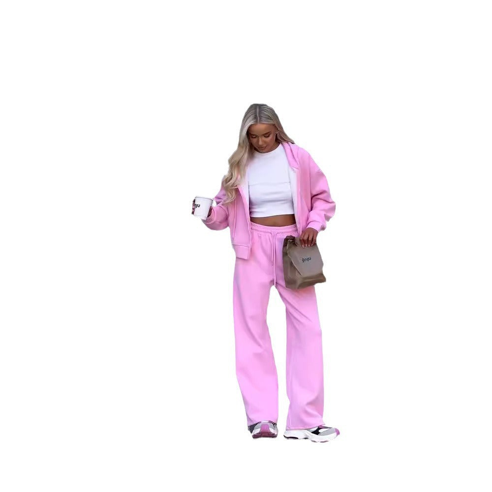 D Damen casual hoodie jacket with zipper and elastic waistband Eva Jonsson-Eva Jonsson