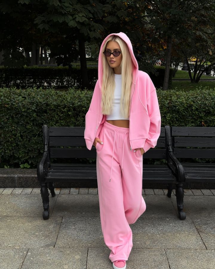 D Damen casual hoodie jacket with zipper and elastic waistband Eva Jonsson-Eva Jonsson