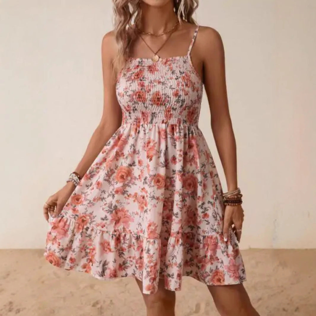 DAME Wickelkleid mit floralem Design und verstellbaren Spaghetti-Trägern Eva Jonsson-Eva Jonsson