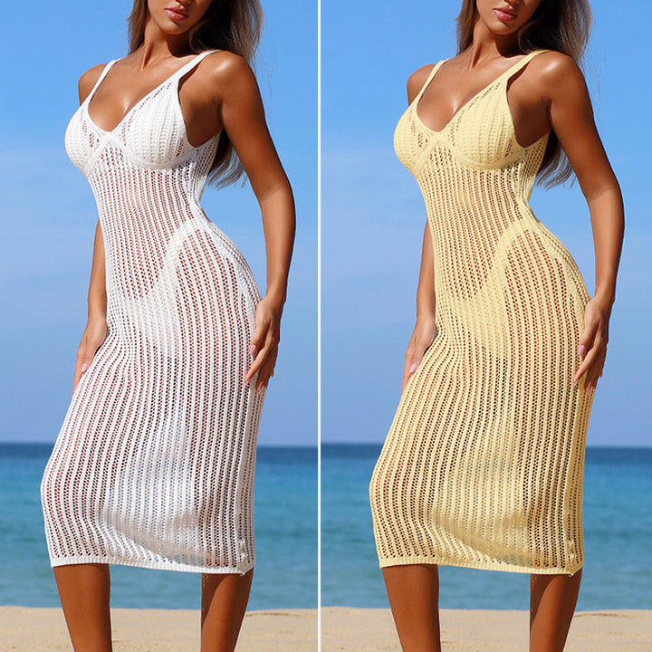 DAMEN ELEGANT CROCHET DRESS WITH FIGURE-HUGGING CUT Mirla-Eva Jonsson